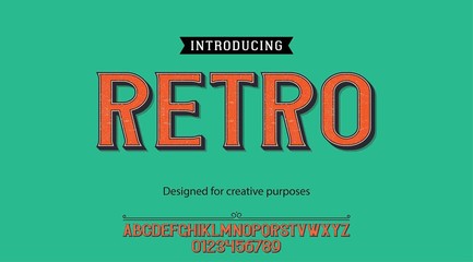 Obraz premium Retro typeface.For labels and different type designs