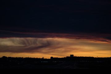 Fototapeta premium Colourful Sunrise over Stockholm horizont