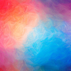 Obraz premium Illustration of abstract Blue, Orange And Red Wax Crayon Square background.