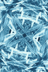 Abstract hallucinogen fluorescent background of cyanish hues. Surrealism illusion on drink and drug theme. Psychedelic bluish effect from cannabis or alcohol. Lsd cosmic effect. Geometric distortions.