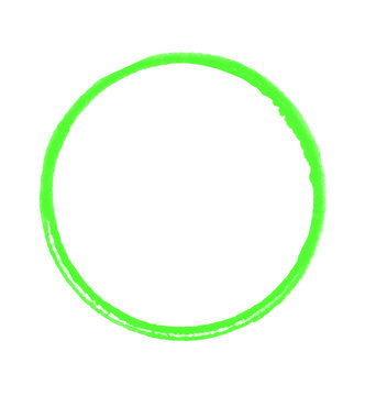 Abdruck Kreis mit grüner Farbe