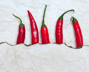 fiery red chili peppers