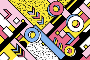 Memphis geometric background