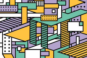 Memphis geometric background