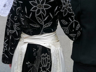 folklore embroidered dress in Brittany
