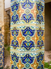 Decoration of ruins of Dar Caid Hajji's mansion