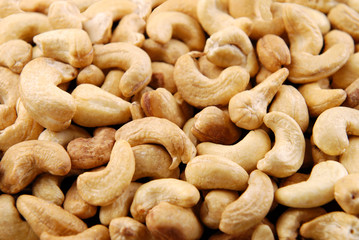 Roasted cashews texture.