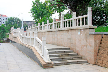 steps and rail in the park