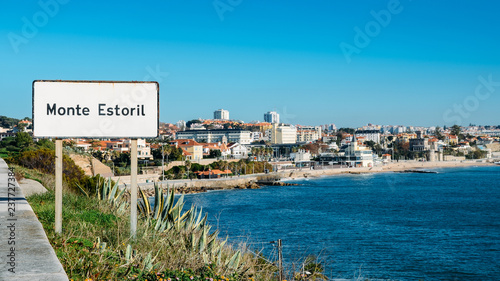 Sign Entrance To The Resort Coastal City Of Monte Estoril