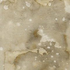 Yellow watercolor texture with abstract washes and brush strokes on the white paper background.