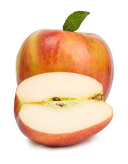 Red apples isolated on white background