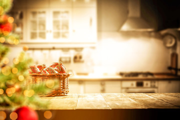 Table background and christmas time 