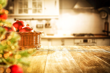 Table background and christmas time 