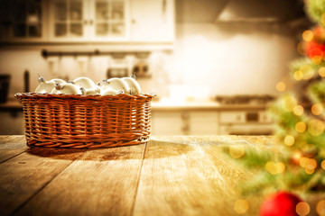 Table background and christmas time 