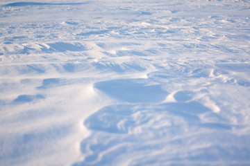 background of fresh snow texture in blue tone