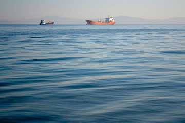 Far East, Sea of Japan, water surface, sea bottom, ship.