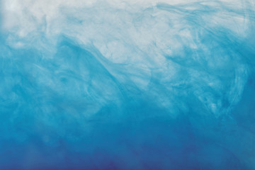artistic texture with blue mixing paint