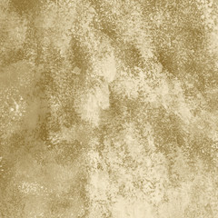 Gold acrylic paper textures on white background. Chaotic stylish abstract organic design.