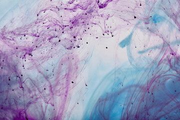abstract pattern with purple and blue mixing paint