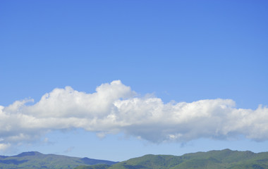 Fototapeta premium 山 空 雲 素材