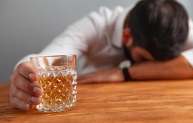 Fotobehang Bar businessman drink alcohol addiction  © SZ Photos