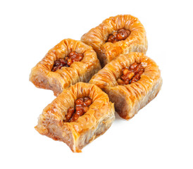 Turkish Ramadan Dessert Baklava isolated on white