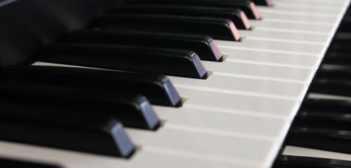 Naklejka premium Piano keys for background