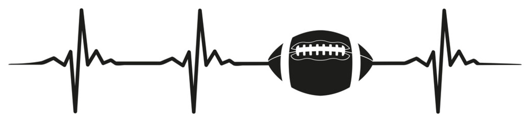 American Football heartbeat #isoliert #vektor - Herzschlag