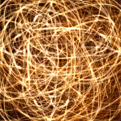 Abstract glowing shapes on long exposure shot