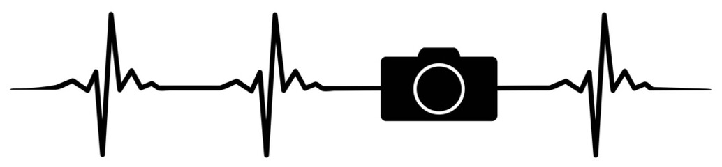 Camera heartbeat #isoliert #vektor - Kamera Herzschlag