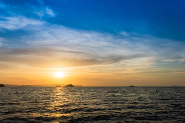 sunset over the sea in Thailand