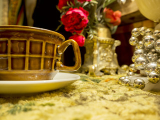 Old antique French Cafe Interior