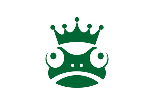 king frog logo icon green