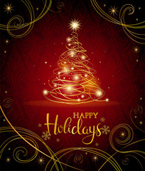 Modern Christmas greeting card