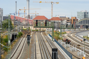 Baustelle rund um den Bahnhof Ostkreuz