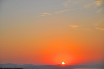 Beautiful sunrise sky.