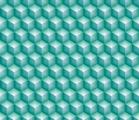 shiny turquoise hexa cube