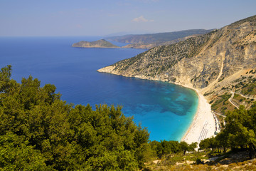 Fototapeta premium Myrtos Beach in Kefalonia Island in Greece.
