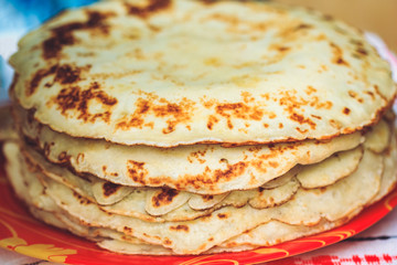 Traditional food pancakes for Shrovetide