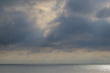 Landscape of sky and Baltic sea.