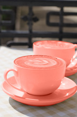 Photos in the color of the year 2019 Living Coral. Fashionable color.