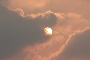 Set of images of sun and clouds