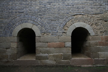Fototapeta na wymiar China's ancient city wall building landscape