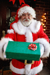 Santa Claus gives a gift