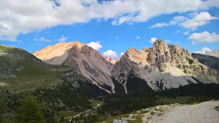 Fototapeta na wymiar An amazing caption of the mountains in Trentino, with a great views to the dolomites of Brenta in summer days