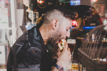 A Young Man In a Cafe