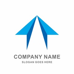 Arrow Space Wings Digital Technology Computer Business Company Stock Vector Logo Design Template