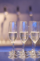 Wine in glass.