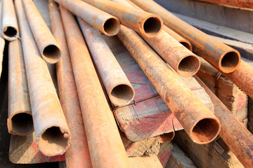 Oxidation rust steel pipe