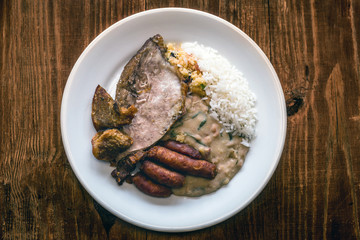 Minas Gerais food, typical dish and Brazilian delicacies. Cuisine of Minas Gerais.